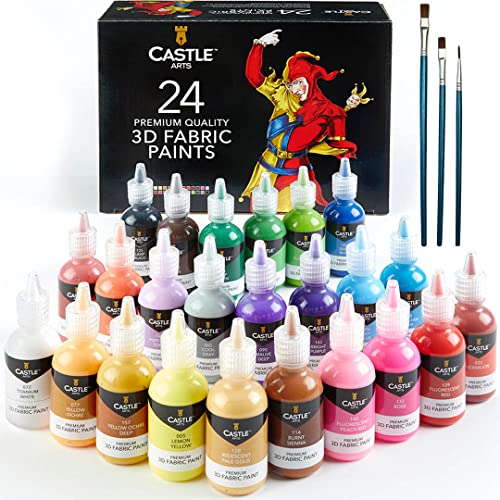 Castle Art Supplies 3D Набор красок для ткани | 24.