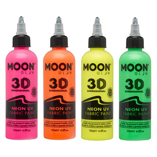 Moon Glow - Неоновая УФ 3D краска для ткани - 4,22 мл -. 