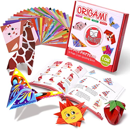 Gamenote Красочный детский набор для оригами 118 двойных. 