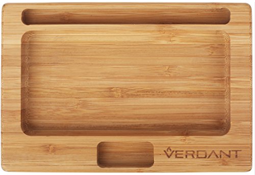 Verdant Bamboo Rolling Tray Small with Cutouts. 