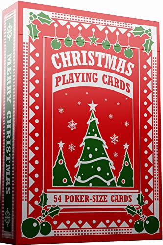 Рождественские игральные карты, милые рисунки для семьи. 