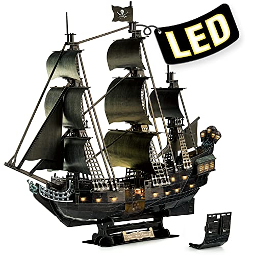3D пазл для взрослых Подвижный светодиодный пиратский корабль с. 