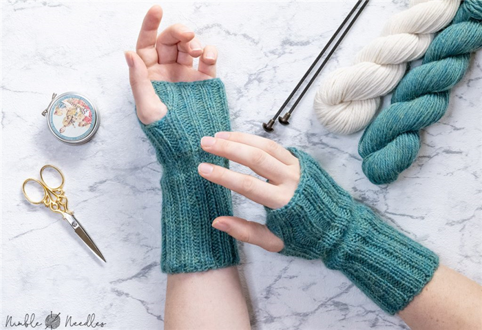 простой узор для вязания перчаток без пальцев для начинающих