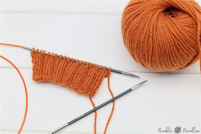 вязание небольшой ленты спицами knitter's pride karbonz