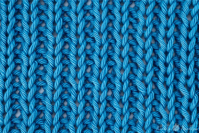 образец узора для вязания ребристых швов 1x1