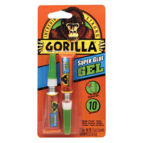 Gorilla Super Glue Gel, два тюбика по 3 грамма, прозрачный. 