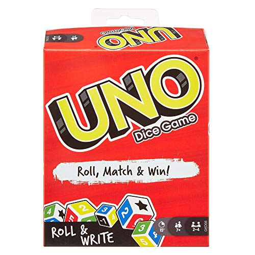 Mattel Games UNO: Игра в кости с доской для стирания.